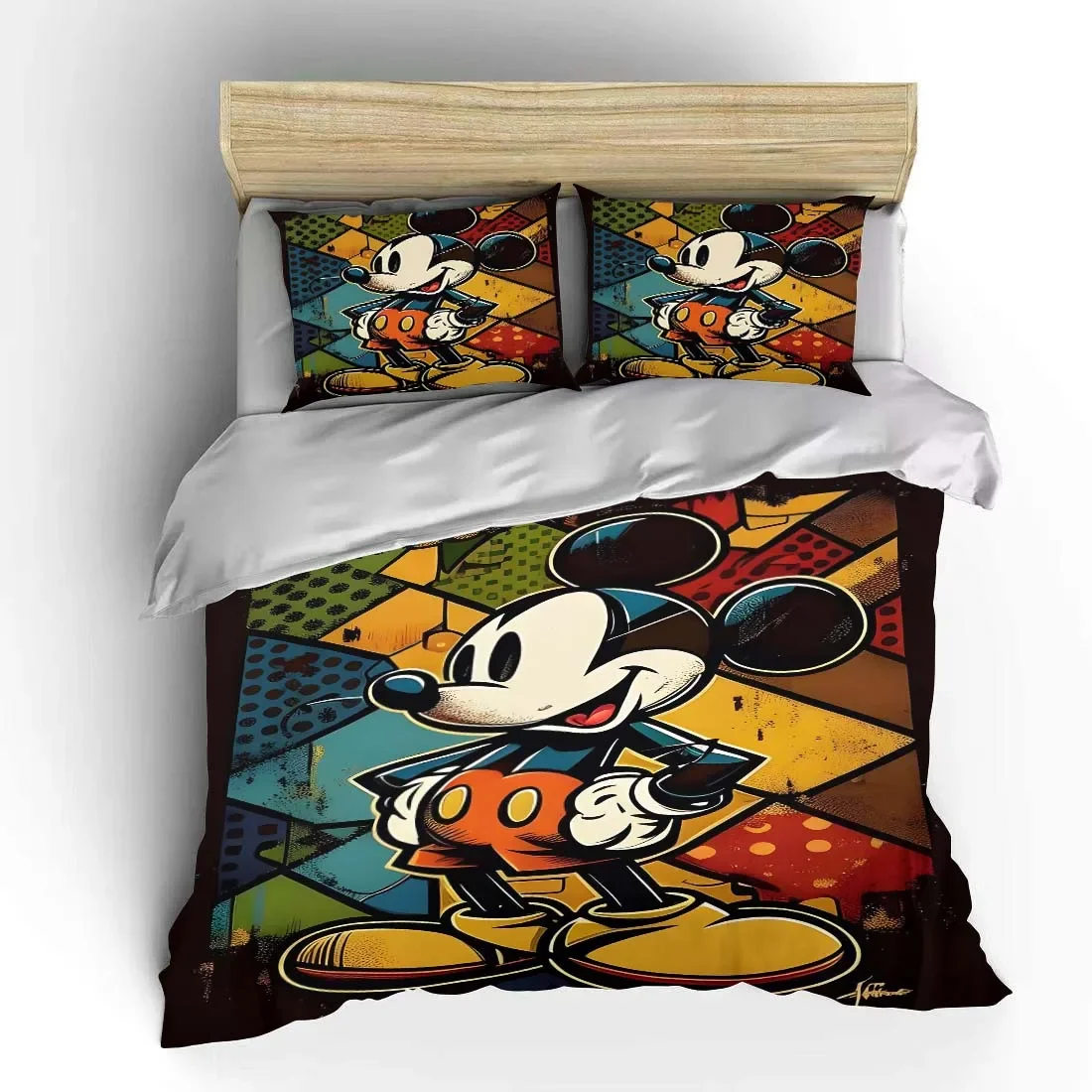 

Mickey Minnie 3pcs Bedding Set Fluffy Cartoon Comforter Cover Soft Kids US Twin King Queen Size Bedding Set Baby Bedclothes