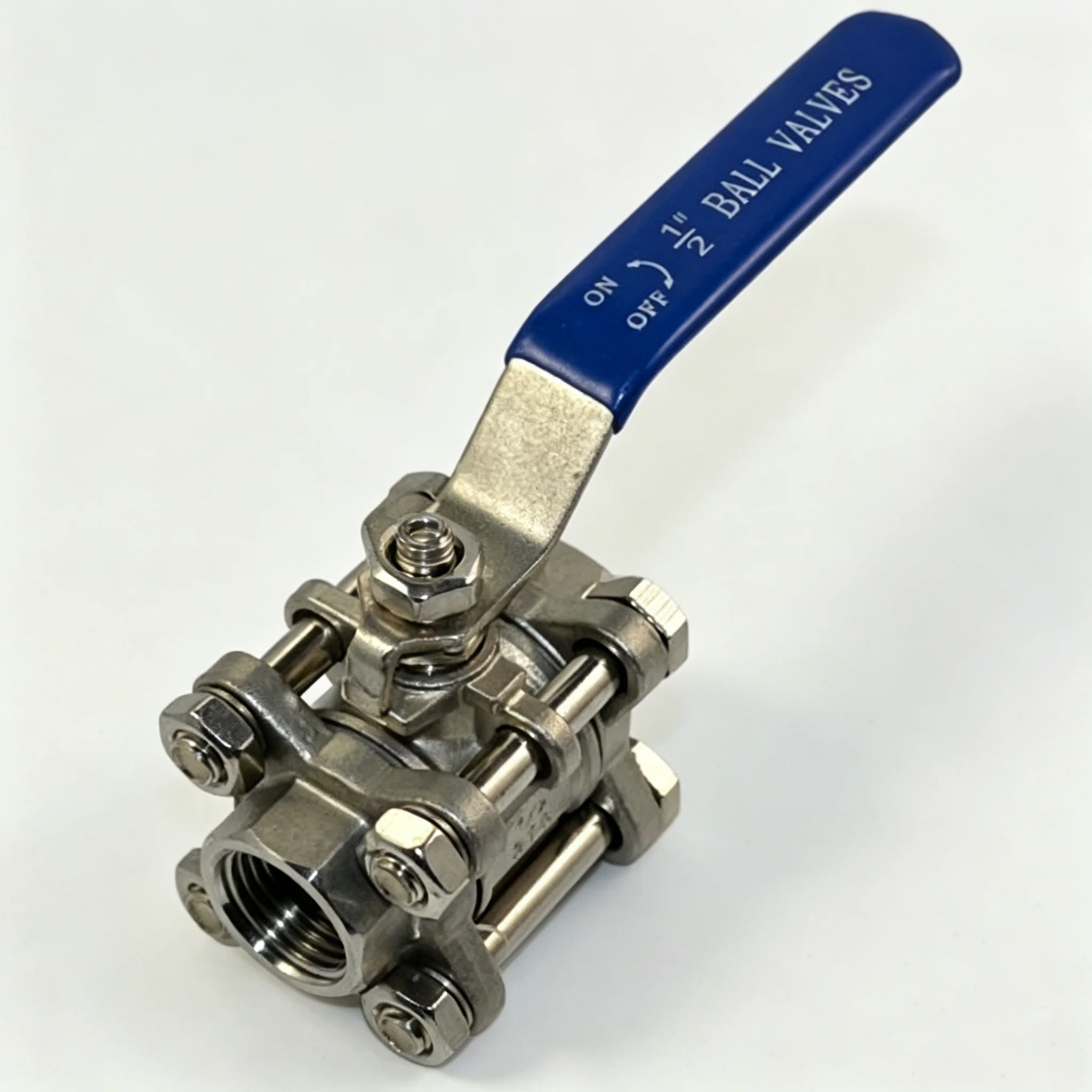 

1/2" threaded Female BSP Triplet 304 Stainless Steel Ball Valve Full port 1000WOG