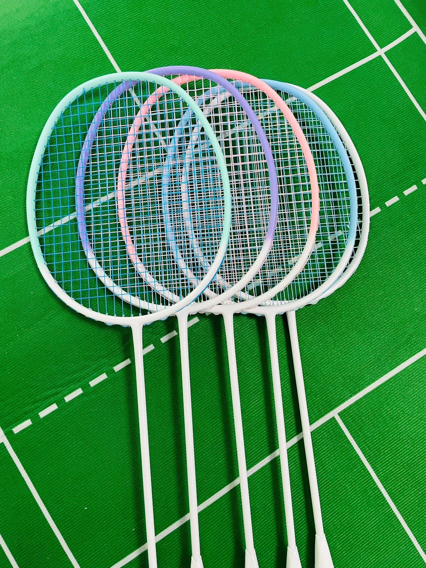 

2pcs support 35lbs all carbon solid color jelly Badminton Racket for student/trainee/school/Training
