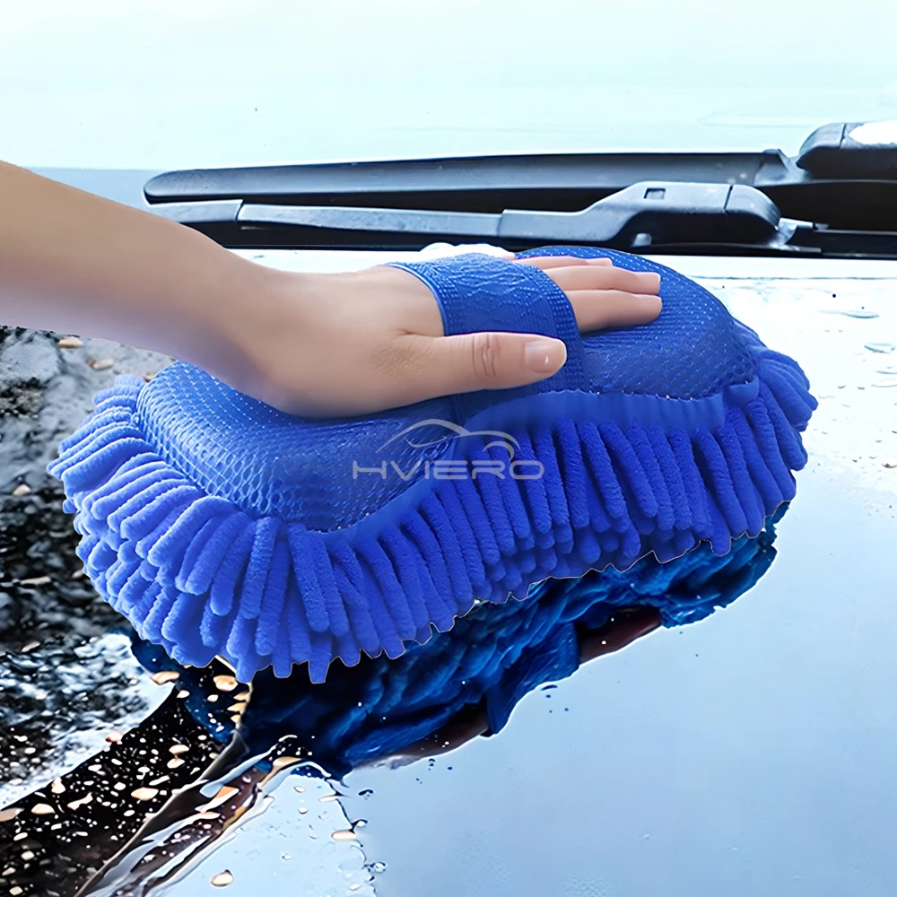 Blue Gloves Paint Cleaner Rust Tar Spot Remover Microfiber Car Moto Washer Cleaning Care Detailing Brushes Washing Towel Tools