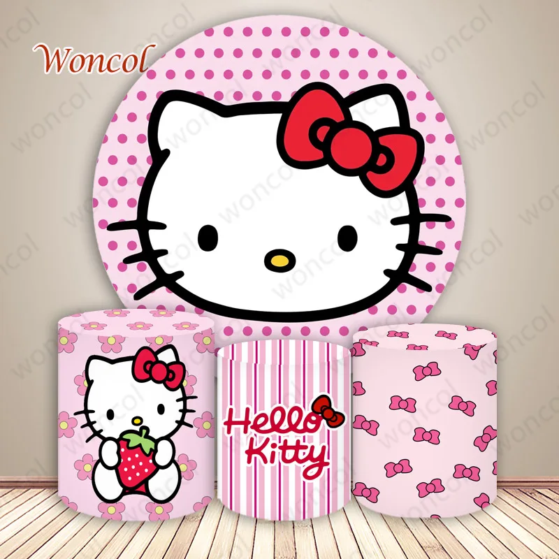 Фон Hello Kitty для фотографирования девочек на день рождения