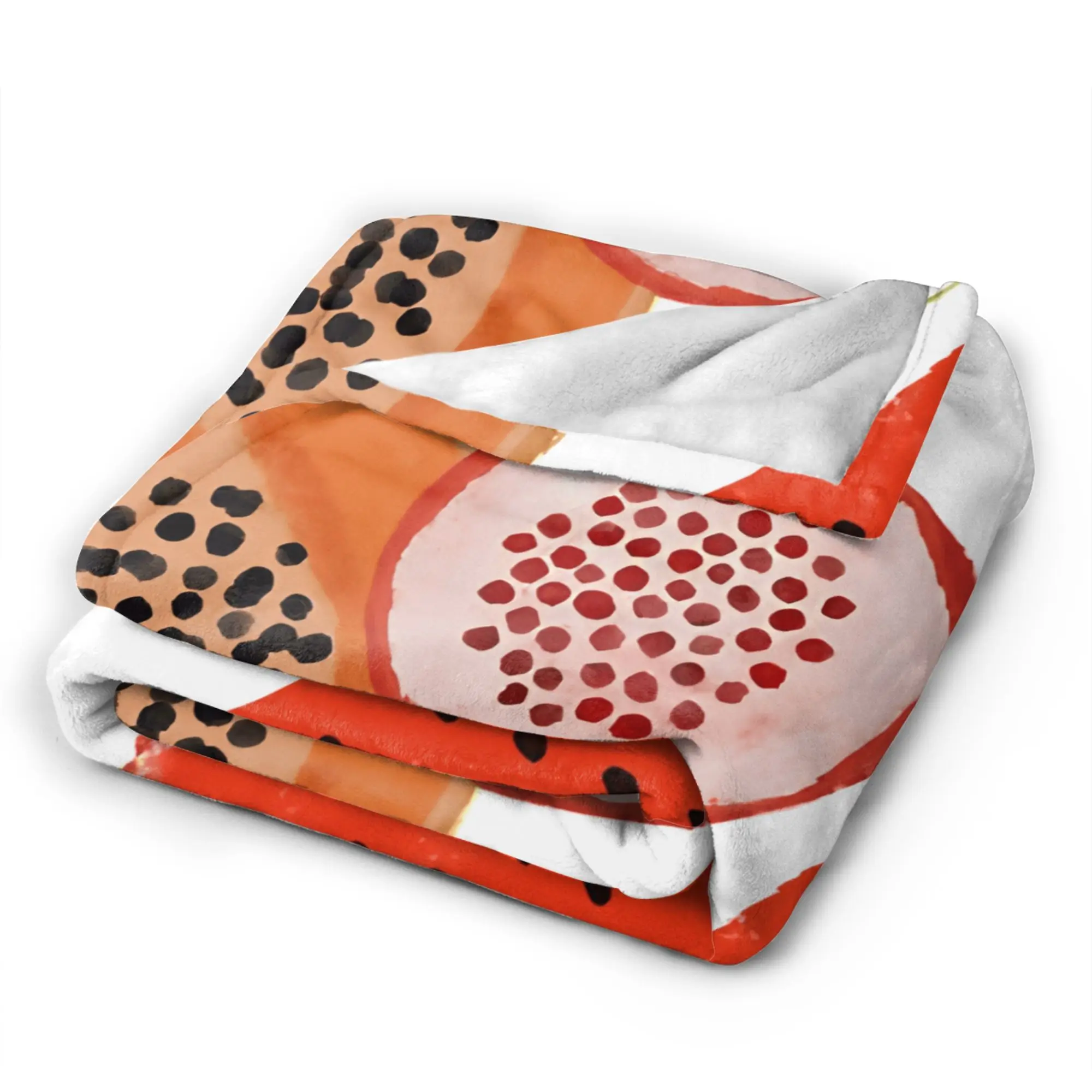 Tropical Fruits   Blanket  Warm Soft Fashion Plush Throw Blanket For Kids Couch Chair Sofa Bed Flannel Bedspread Bed Cover