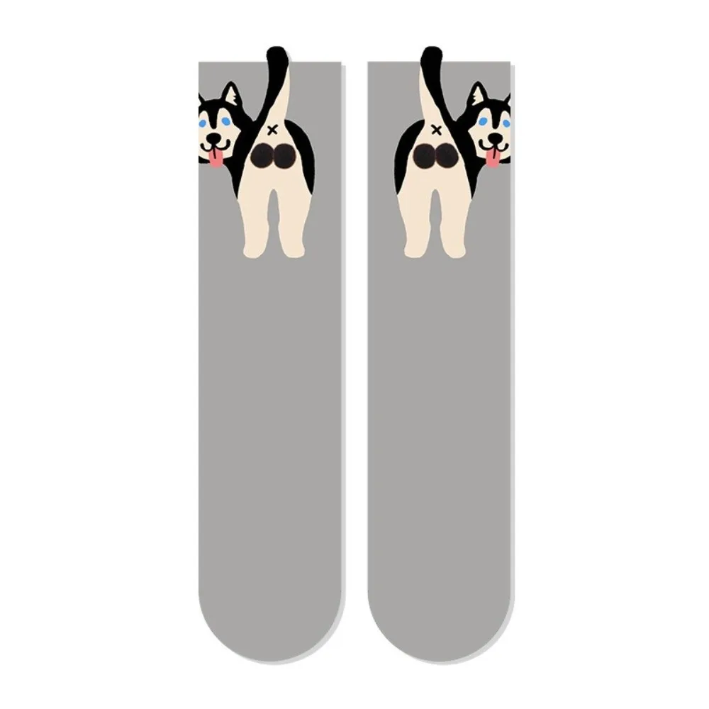 Cute Soft Puppy Eggs Socks Elastic Sweat-Absorbing Husky Dog Socks Comfortable Breathable Dachshund Socks All Seasons