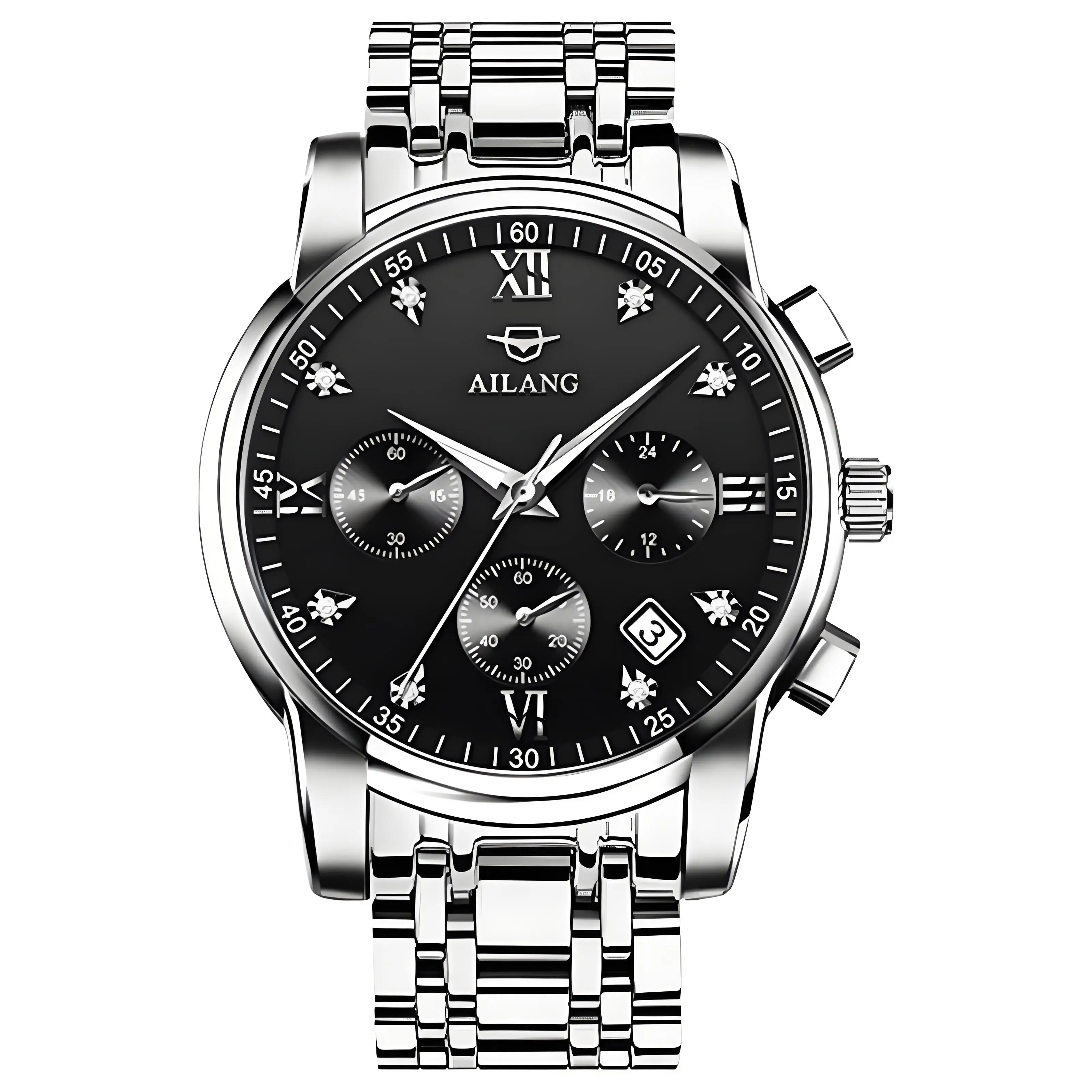 Ailang Men's Watch Luxury Brand Quartz Watch Multi-Function Waterproof Chronograph Top Original Sports Men's Watch