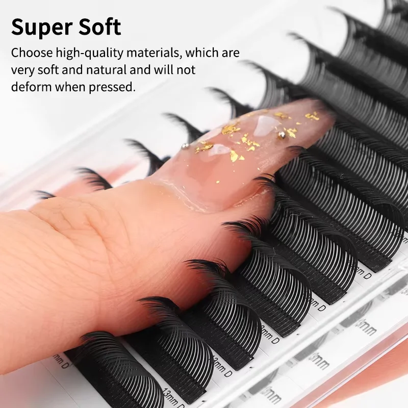 SENSE LASHES 12 Rows 0.07mm 5D Cashmere Volume Wispy Eyelash Extensions Natural Soft Easy Fans Volume Individual Lashes