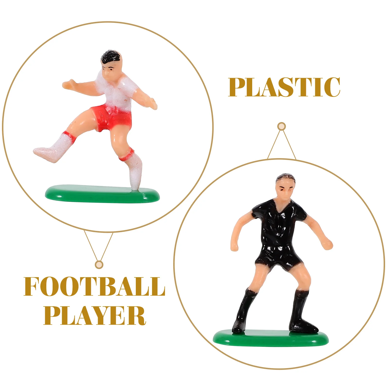 

1 Set Of Football Team Decorations, Creative Cake Ornaments, Soccer Player Figurines For Kids Birthday Party, Baking Toppers,