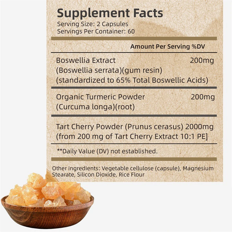 Boswellia Extract - Supports Joint Health, Improve Joint Mobility and Comfort, Relieves Joint Pain