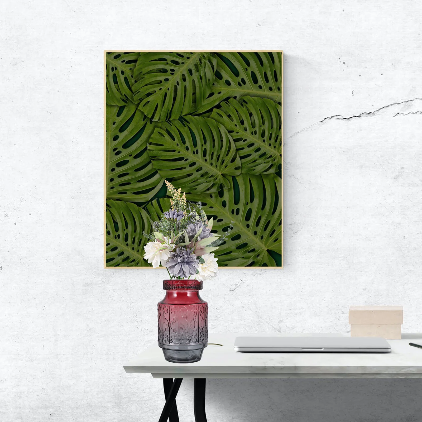 

1Pcs Retro Colorful Flower Vase Creative Glass Vase Home Decoration Artistic Flower Holder Unique Embossed Ornament