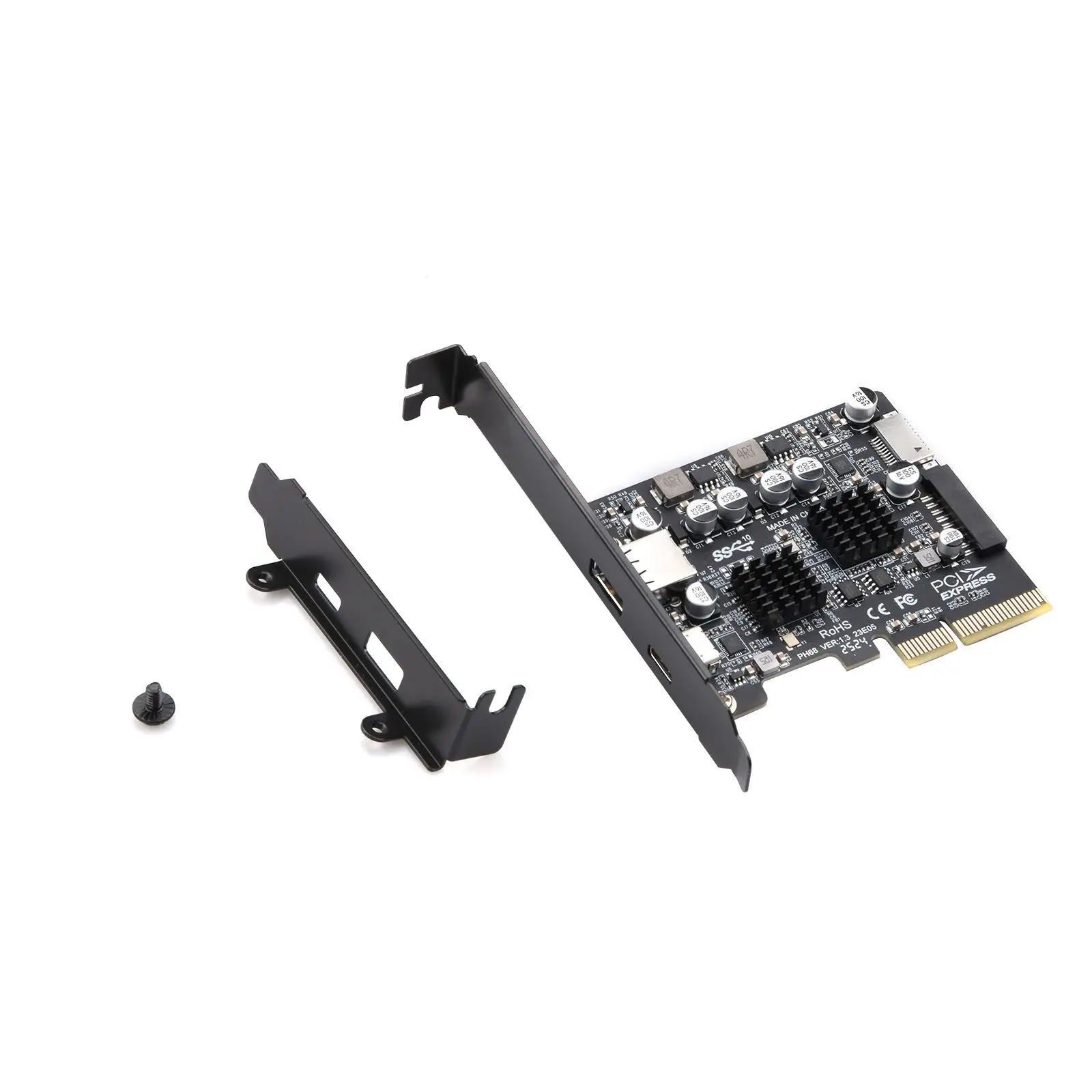 PCIe to USB 3.2 Gen 2 Adapter 10 Gbps PCI-E Type-C Type-E 19P/20P Expansion Card