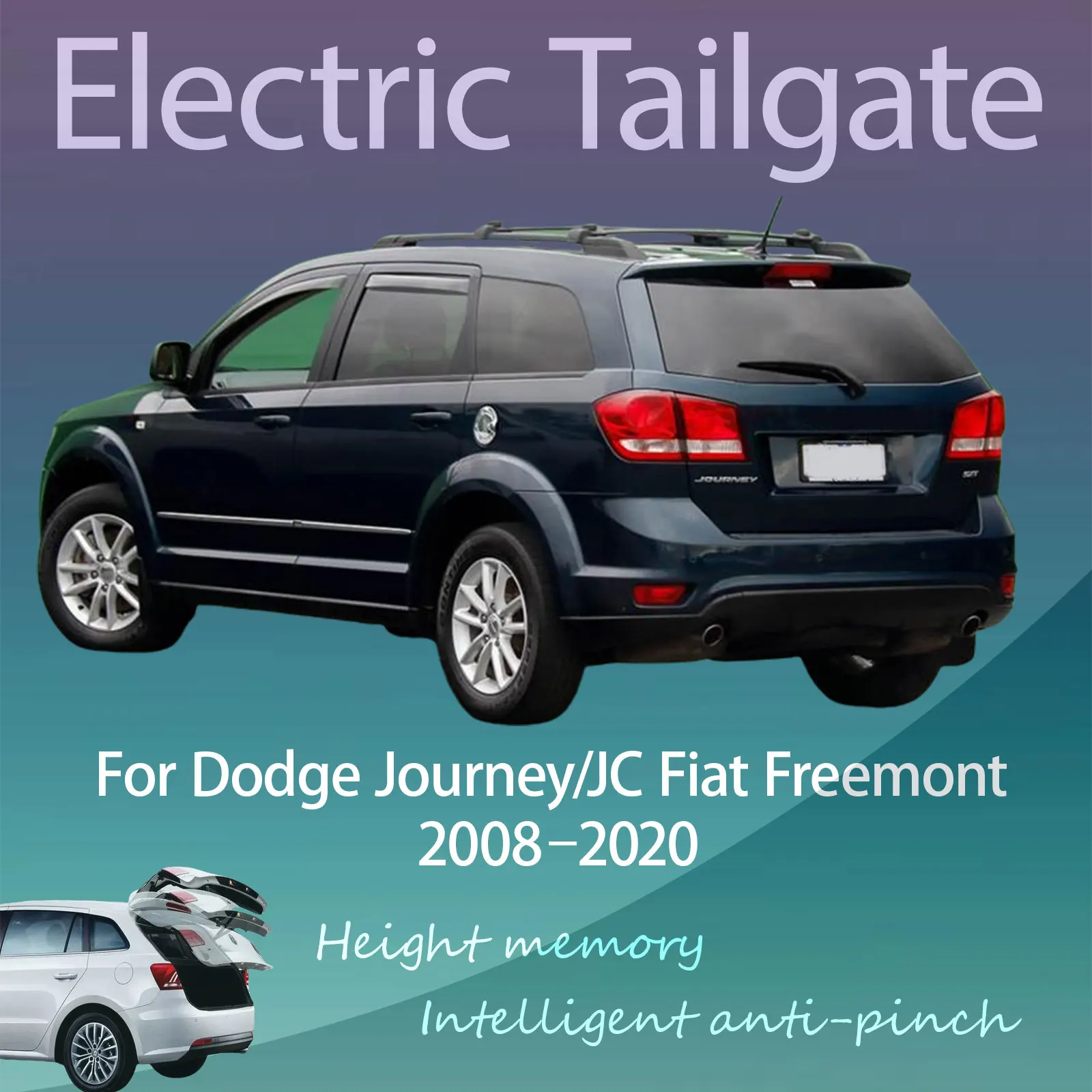 Для Dodge Journey/JC Fiat Freemont 2008-2020 электрическая задняя дверь с датчиком багажника, защита от защемления, высота памяти, интеллектуальная работа Для Dodge Journey/JC Fiat Freemont 2008-2020 электрическая задняя дверь с датчиком багажника, защита от защемления, высота памяти, интеллектуальная работа