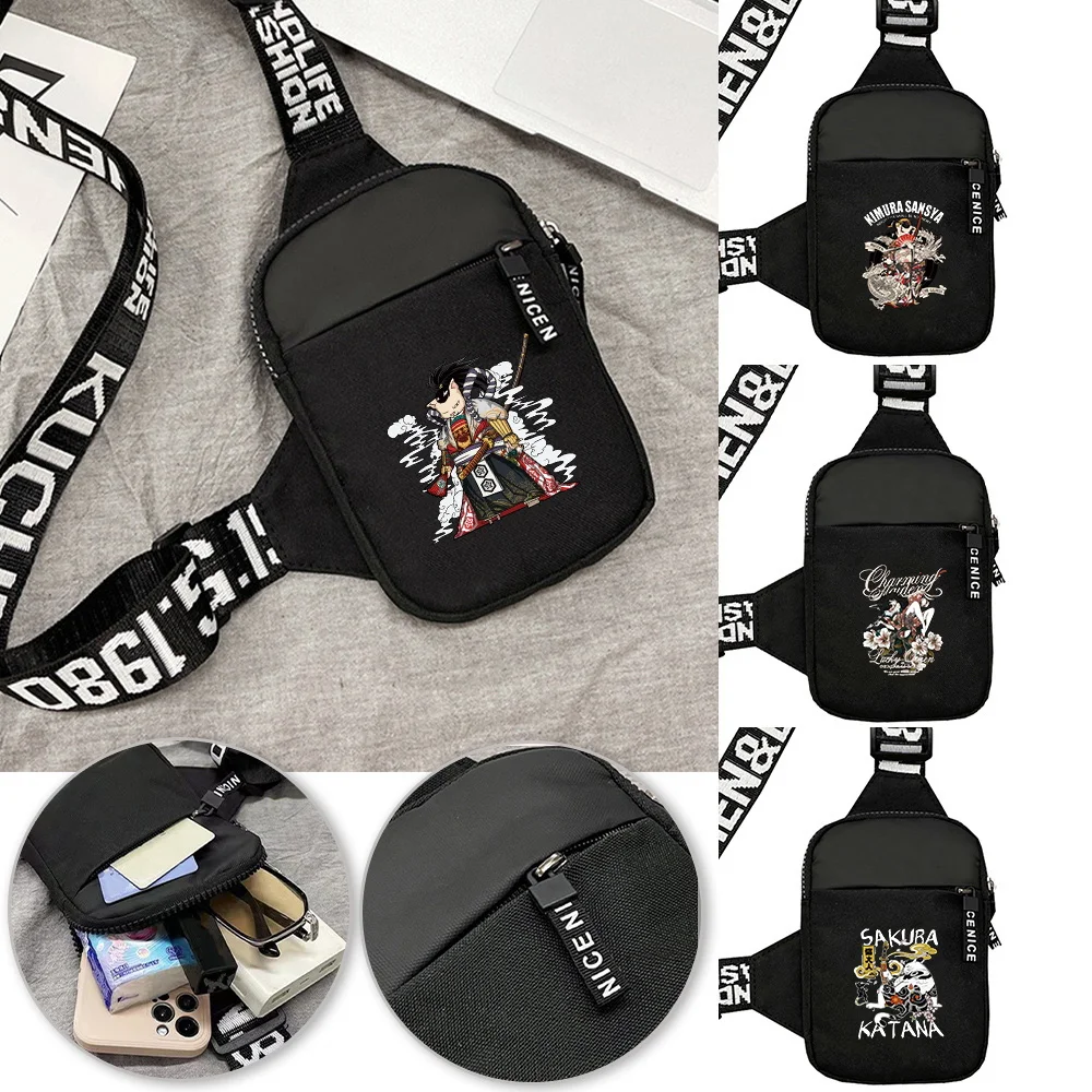 Chest Bag New Travel Hiking Men Large Capacity Crossbody Bags Samurai Series Trendy Travel Hiking Multi-functional Chest Pack