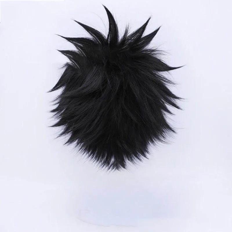 Cosplay My Hero Academy Wig Human Hair Cremation Black Man Short Hair Personality Hairstyle Simulated Hair Daily Wear Full Wigs