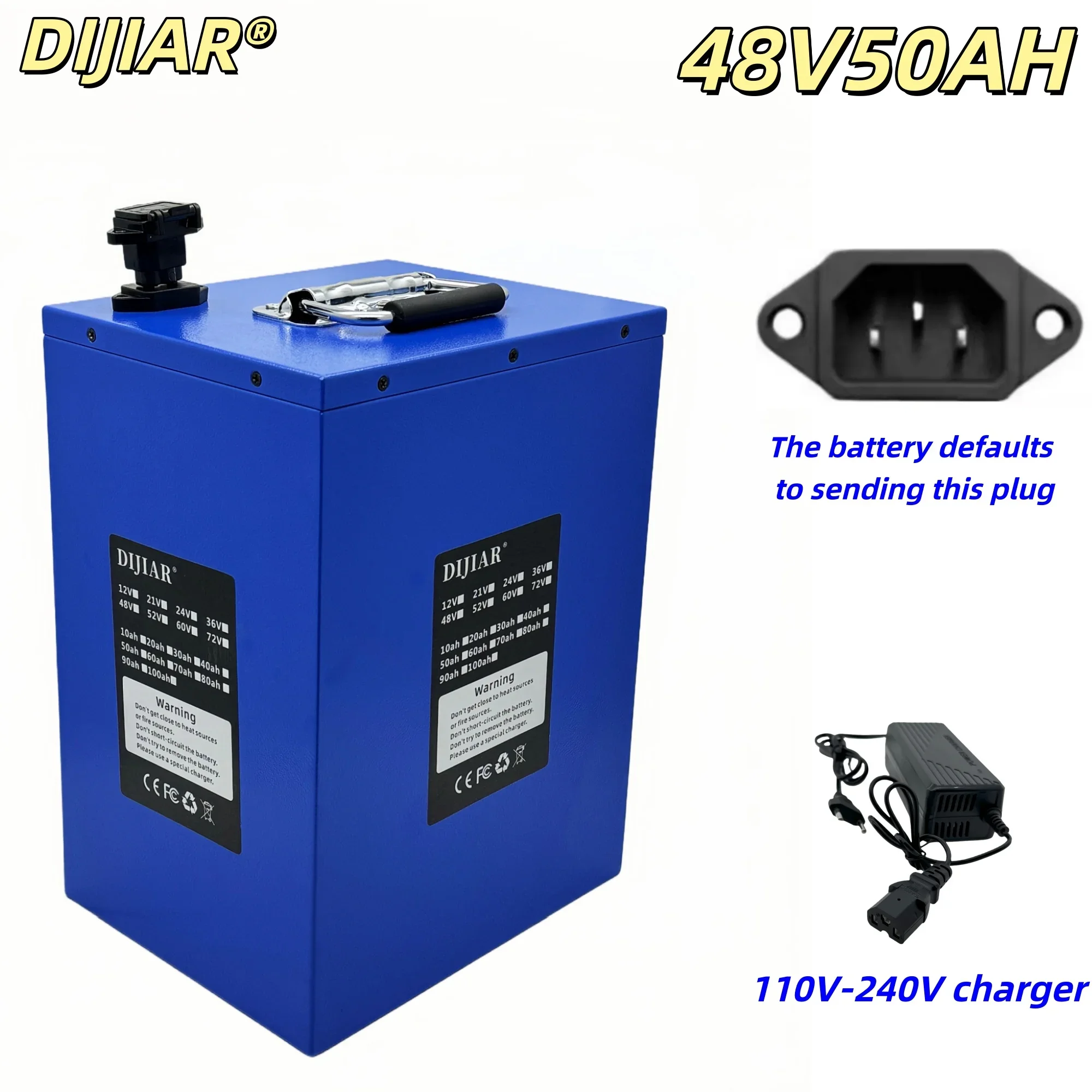 21700 lithium-ionbatterij, nieuw 48V20AH-100AH, ingebouwde BMS35AH, snelle luchtvervoer, toepassing 500W-3000W