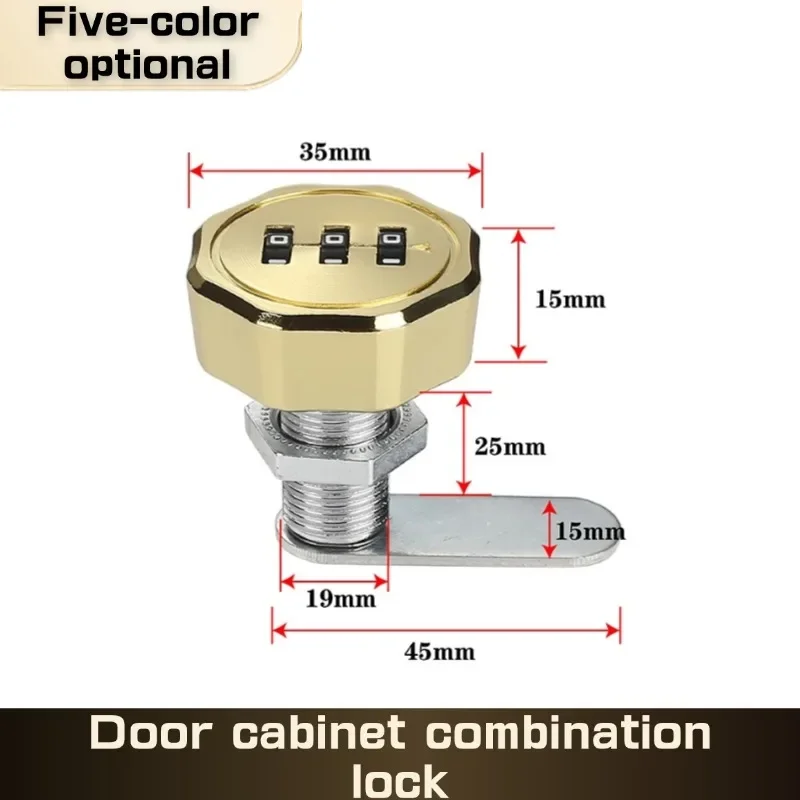 3 Digital Code Combination Lock Cupboard Drawer Cabinet Mailbox Password Locker Furniture Anti-theft Security Zinc Alloy Lock