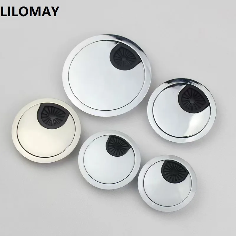 10Pcs 50mm 2Inch Zinc Alloy Furniture Desk Grommet for Wire Organizer Computer Desk Neat Cable Hole Cover Grommet Loop Wire Ring