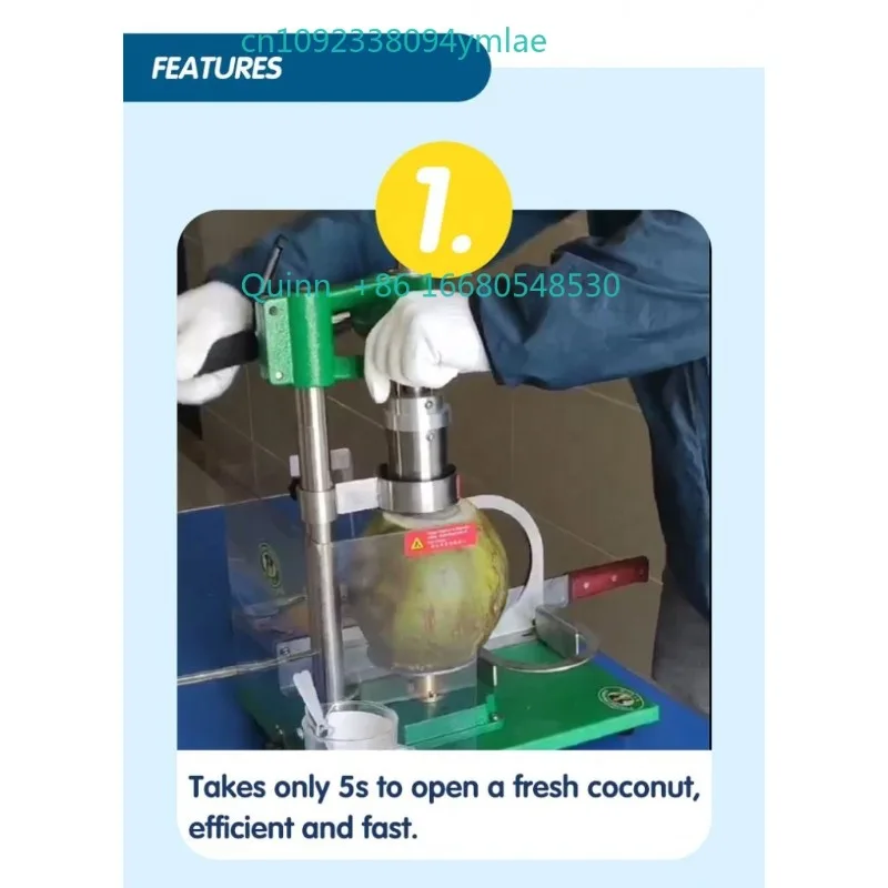 HiNew Design Green Tender Coconut Peeling & Trimming Machine Efficient Fruit & Vegetable Opening Machine Coconut Peeling Machine