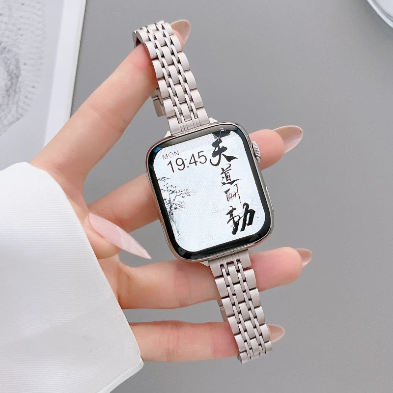 Metal strap For Apple watch Ultra 49mm 10 42mm 46mm 9 8 7 45mm 41mm small waist slim fitting band For iWatch 6 5 4 SE 44mm 40mm