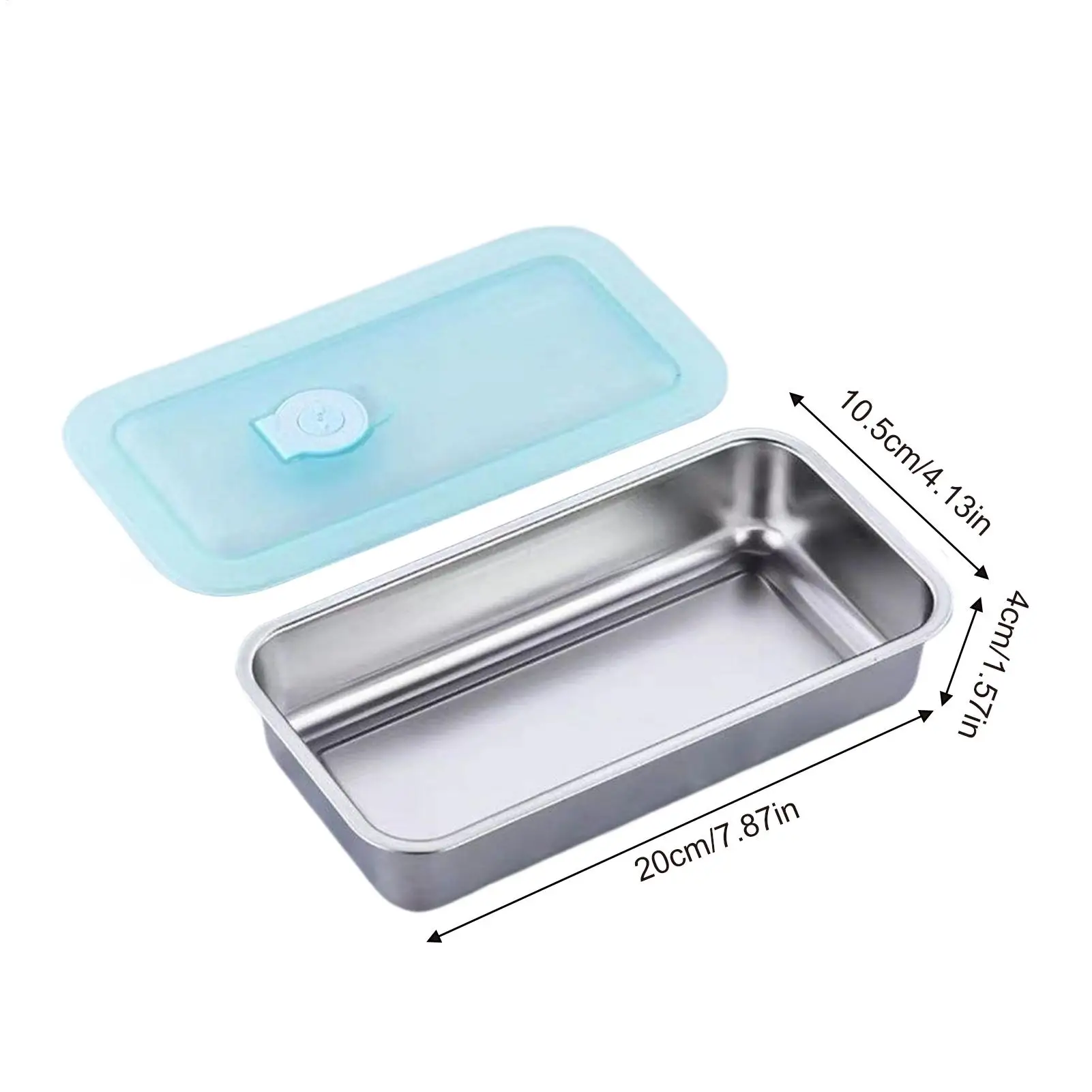 304 Stainless Steel Lunch Box Bento Container Leak Proof Sealed Food Storage for Travel Picnic Office Reusable Fruit Salad Box