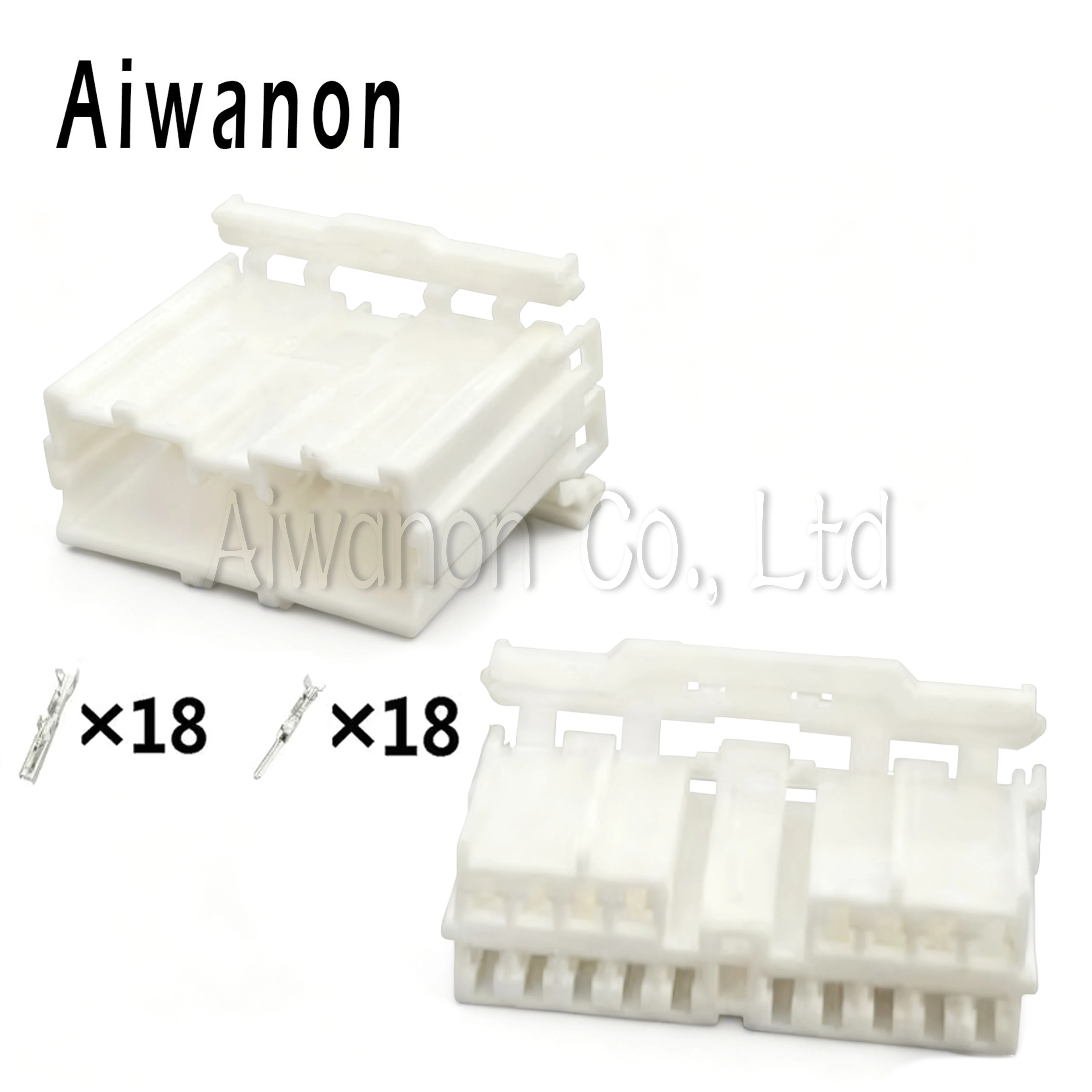 

1 Set 18 Pin Auto AC Assembly Electrical Connectors Female Male Plug Socket With Terminal 7122-8385 MG620409 7123-8385 MG610408