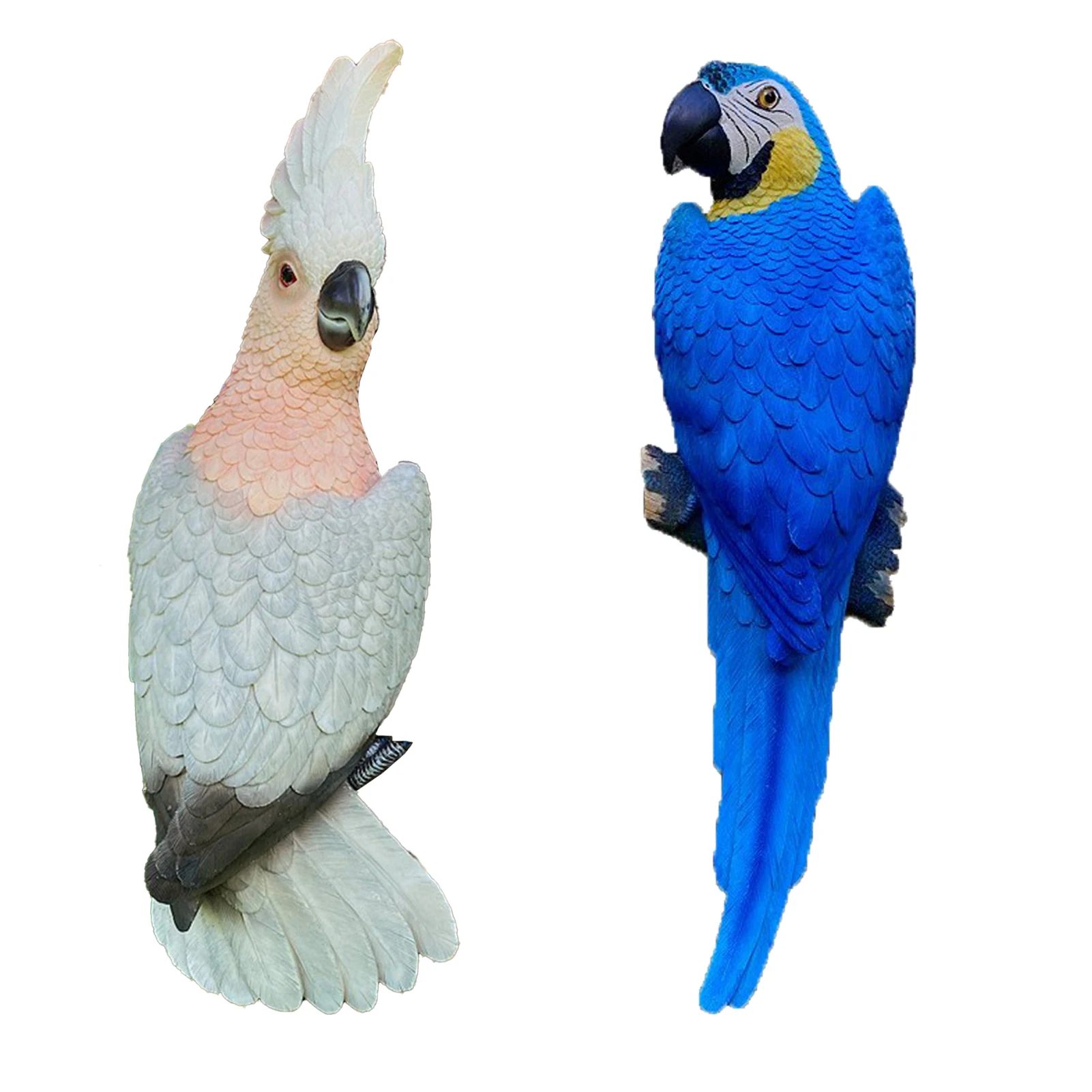 

Simulation Parrot Ornament Artificial Parrot Garden Sculpture Patio Wall Hanging Decoration