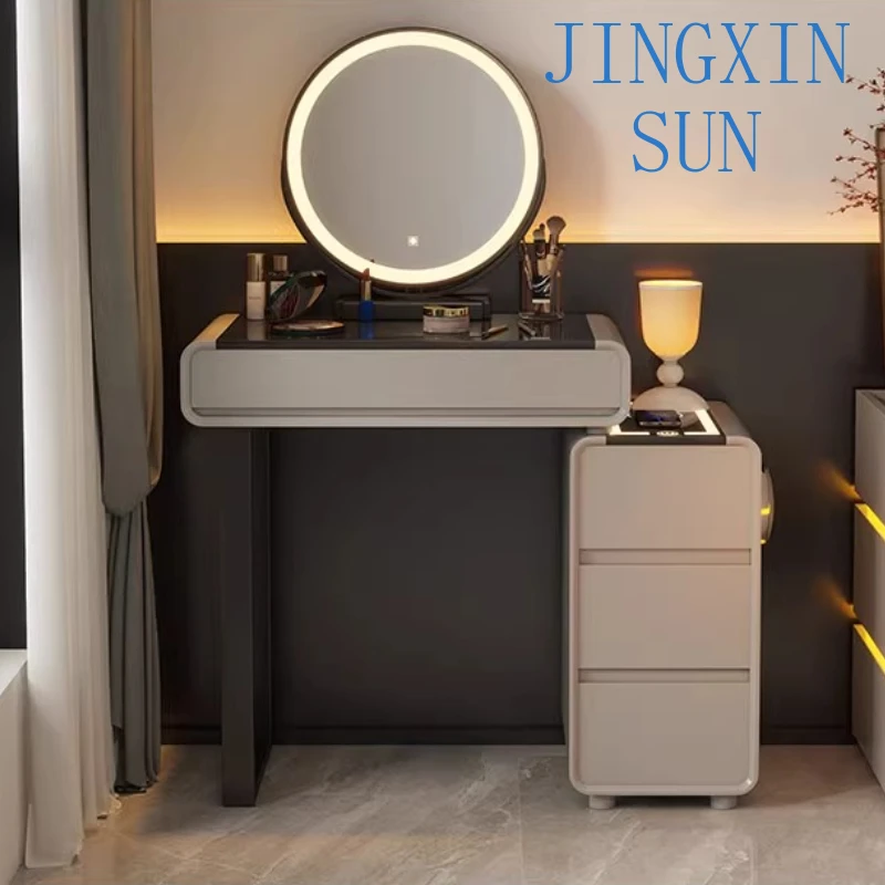 Bedroom dresser Nordic light luxury makeup table smart storage cabinet vanity Dressing table Makeup vanitys makeup desk dressers