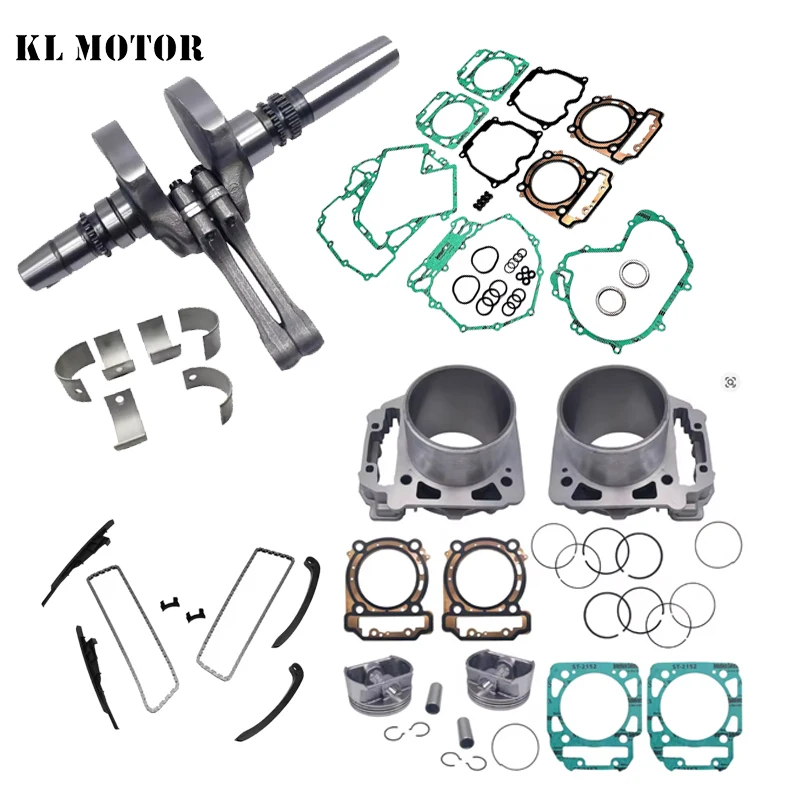 Crankshaft Cylinder Kit Assembly with Bearings Engine Gasket Kit for Bombardier Outlander 800cc 420684138 420219665 420413430