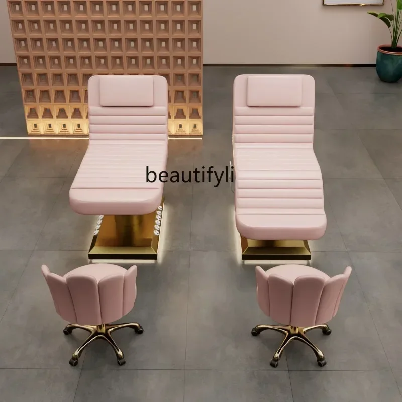 新型電動美容ベッド 美容サロン スパ マッサージベッド フェイシャル まつげマッサージベッド