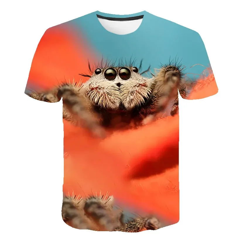 Various Spider Pattern Men Ladies Kids T-shirts Cool Design Graphics Short Sleeves Summer Breathable Lightweight Sports Tops