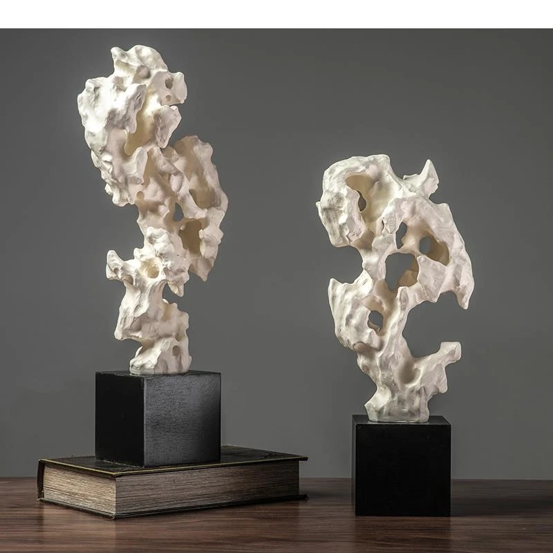 Coral Hollow Craft Sculpture Room Aesthetics Furnishings Desk Ornaments Taihu Stone Rockery Statue Modern Home Decor