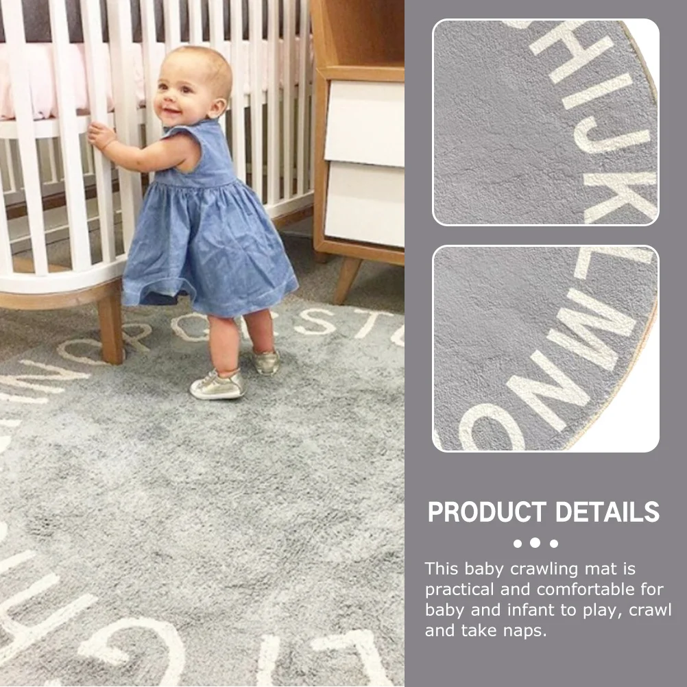 طفل حصيرة للزحف مستديرة 180 سنتيمتر القطن الكلمة حصيرة للأطفال لعب السجاد غرفة الرضع البساط قابل للغسل خيمة وسادة الأرض #5