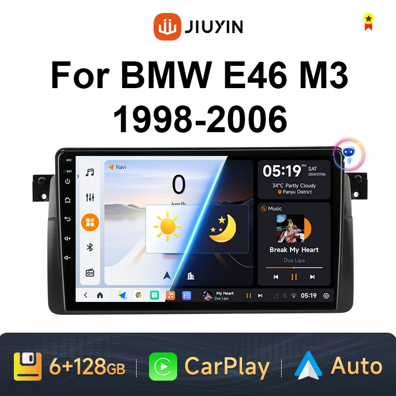 

Автомобильный радиоприемник 2 Din Android 13 для BMW E46 M3 X5 1998-2006 мультимедийный видеоплеер GPS 4G Carplay автомобильное стерео RDS DSP DVD головное устройство