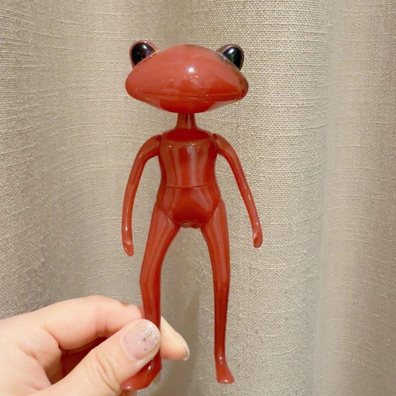 

Wonder Frog with Hair Wonderfrog Cool Figure BJD Blyth Doll Designer Toy Customized Body Moveable Froggy Craft Artist Aesthetics