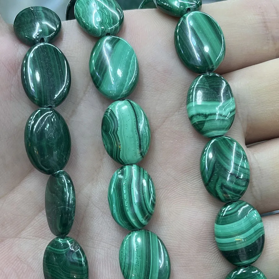 

6x8 мм натуральный камень малахит в форме яйца кристалл свободные бусины для DIY браслет ручной работы ожерелье аксессуары 15 футов