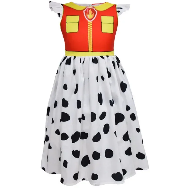 Kids Dresses for Girls Patrol Dog Halloween Cosplay Costumes Mascot Chase Dog Children Carnival Party Role Play Clothes for Girl