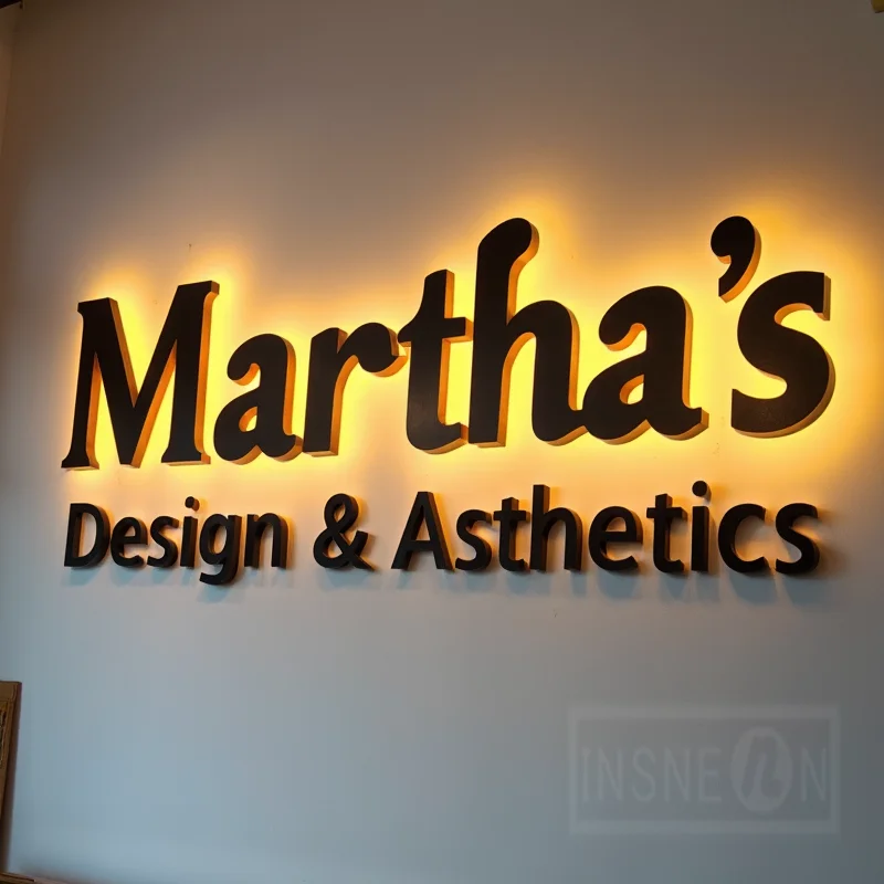 Custom 3D Backlit Letters Sign for Storefront Business Outdoor Waterproof Illuminated LED Light Acrylic Building Lighted Signs