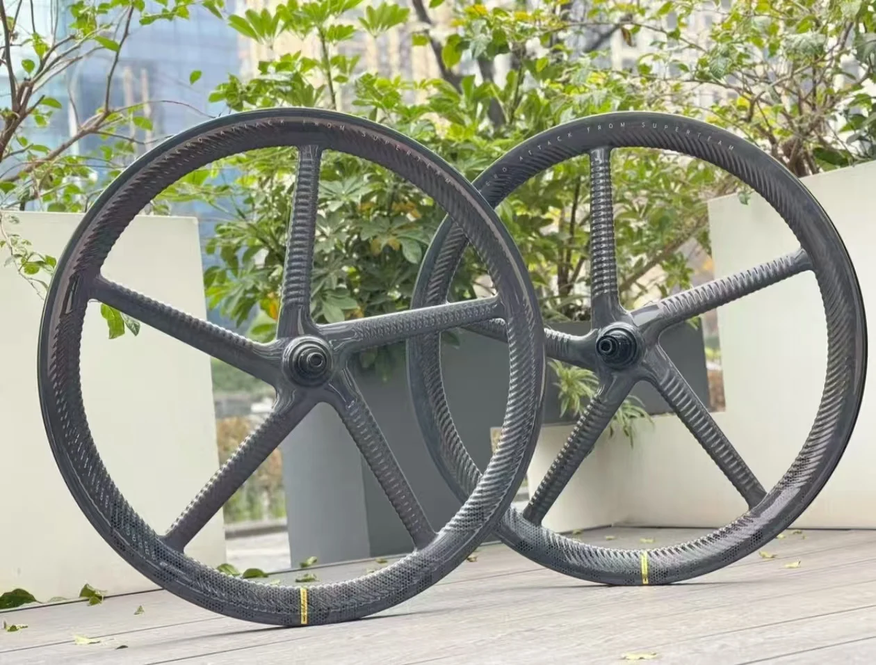 

SUPERTEAM EVO FIVE Feather Five Blade Wheel из углеродного волокна, группа колес 700C, дисковый тормоз, дорожный велосипед, карбоновое лезвие