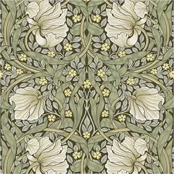 1pc Vintage Floral Self-adhesive Wallpaper Peel And Stick Botanical Sage Green/Yellow Wall Murals Home Kitchen Bedroom Decor