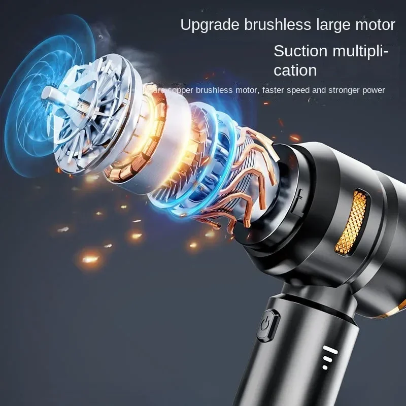 Car Vacuum Cleaner High Power Portable Handheld Wireless Brushless Motor Cleaning Machine Powerful Air Duster for Home Appliance