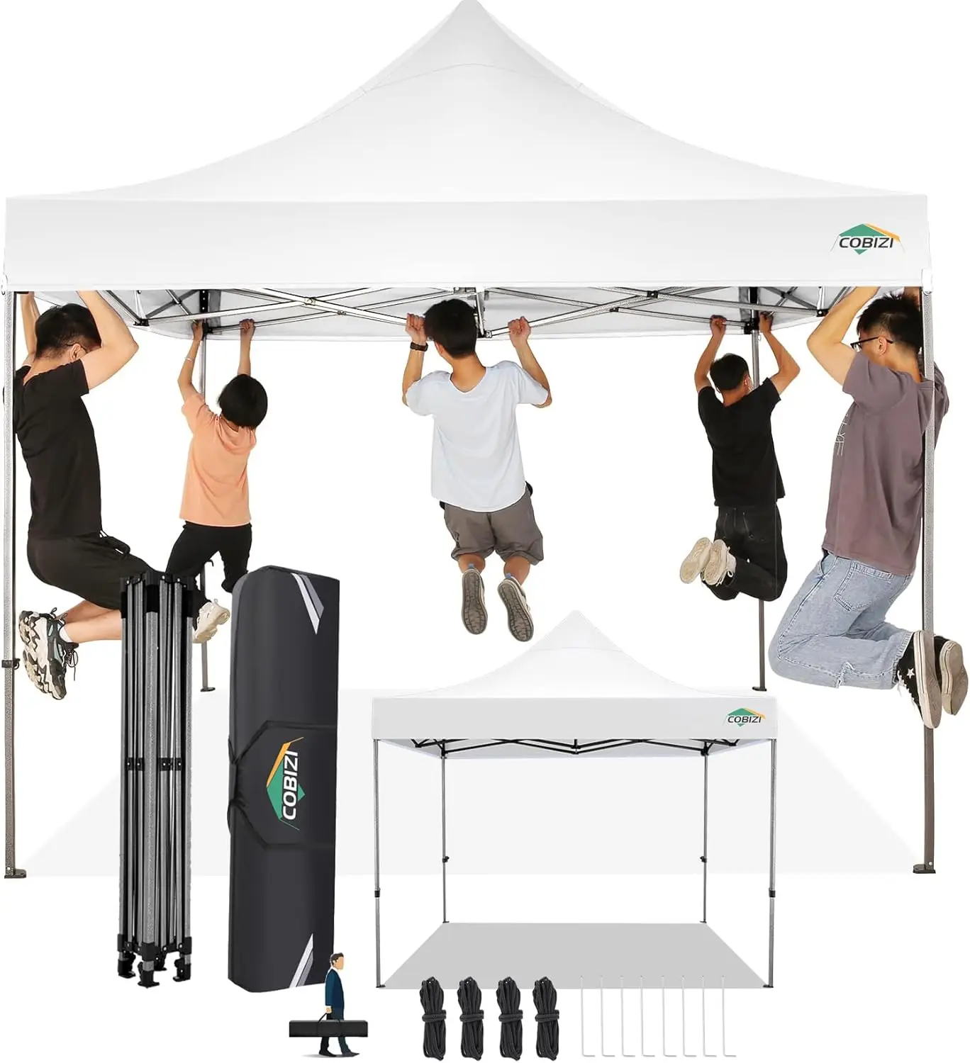 

10x10 Pop Up Canopy Without Sidewall,Heavy Duty Canopy UPF 50+ All Season Wind Waterproof Commercial Outdoor Wedding Party Te