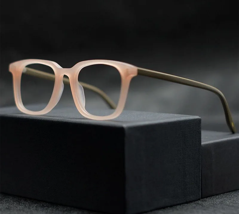 2PCS Fashion Myopia Optical Eyeglasses Unisex Classic Square Glasses Frame Women Men TR90 Ultralight Prescription Eyewear