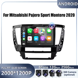 9 “4G Android 16 Carplay Auto For Mitsubishi Pajero Sport Montero 2020 Car Radio Navigation GPS Multimedia Video Player DSP AMI