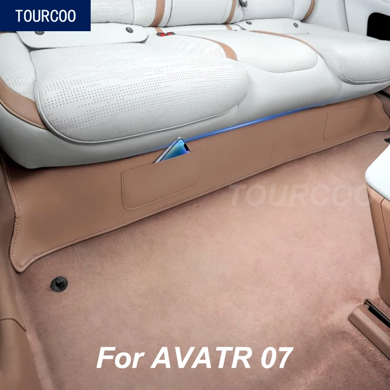 

For AVATR 07 Leather Anti-kick Pad Mat under Rear Seat Anti-dirty Mat Interior Styling Modified Accessories