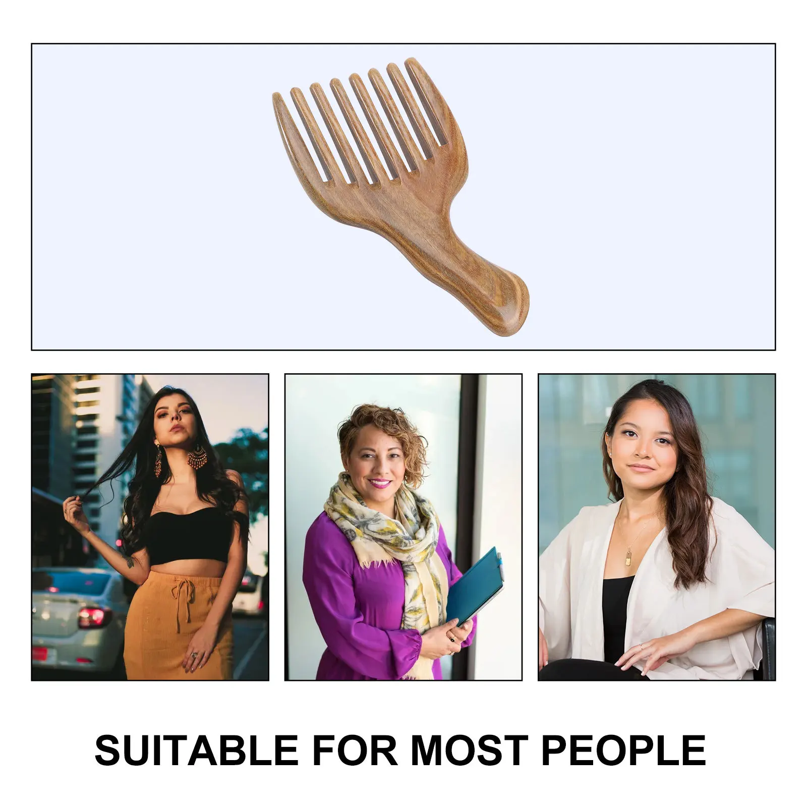 

1Pcs Sandalwood Hair Comb Wide Tooth Wooden Combs Aromatic Smell Comfortable Scalp Massage Daily Grooming Sandalwood Comb