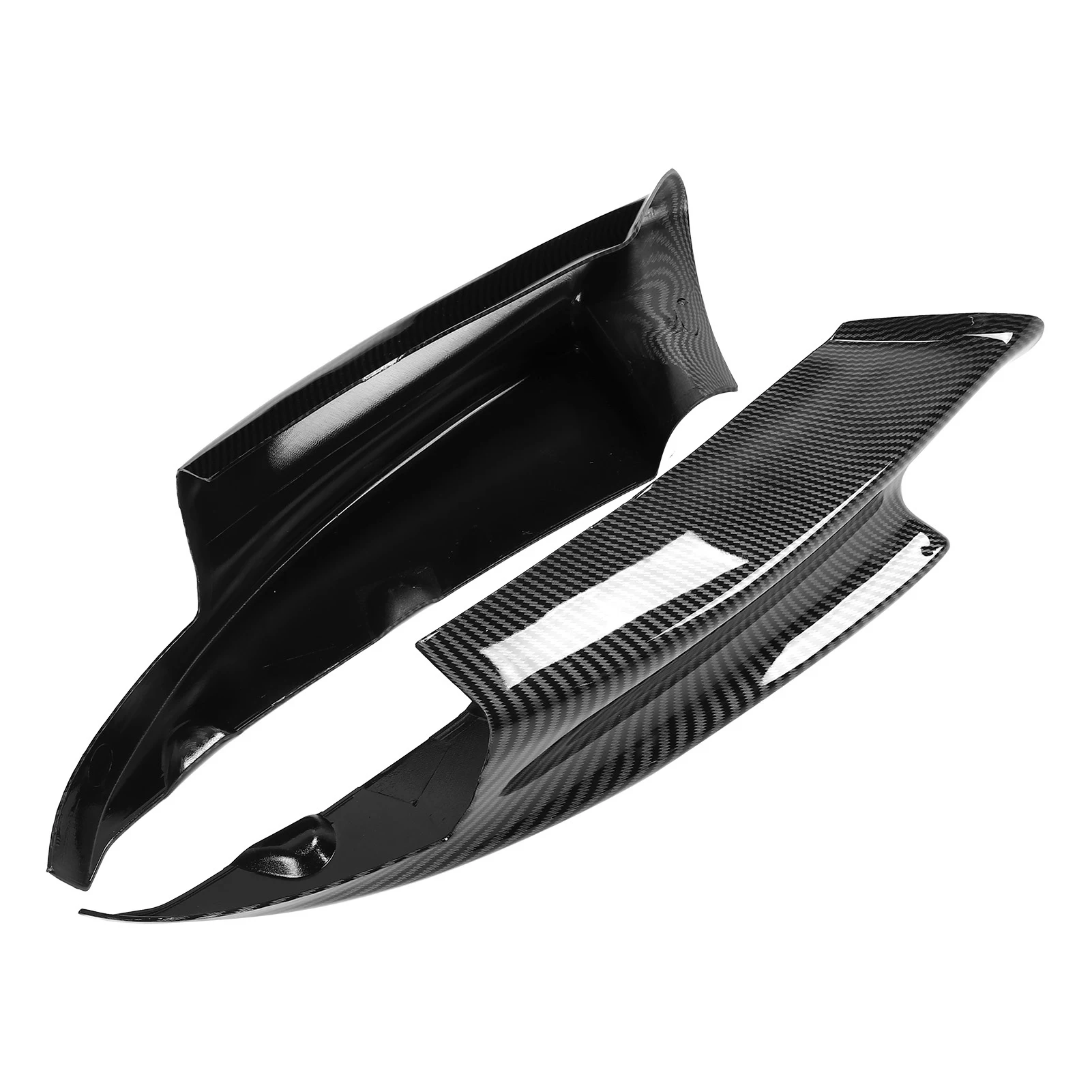 Pair Front Bumper Spoiler Lip for BMW E90 E92 E93 M3 2007-2012 Carbon Fiber Style Deflector
