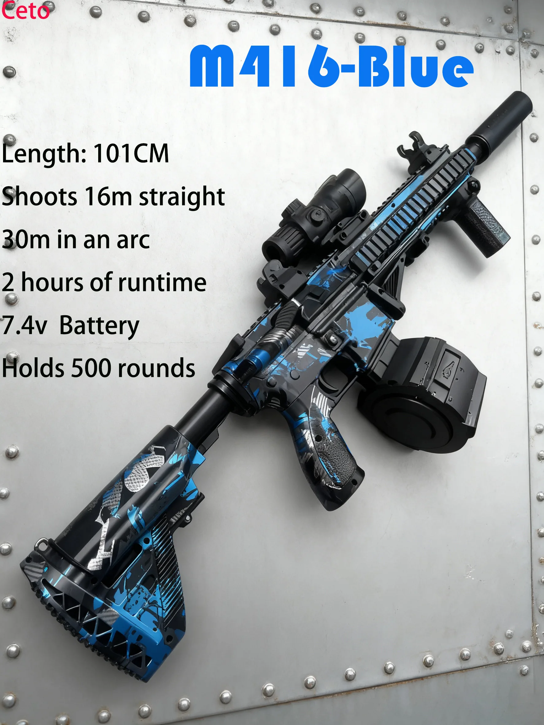 Pro Grade M416 Gel Blasters Long Range Full Auto Electric Gel Ball Gun Toy Precision Outdoor Shooting Ultimate Gift For Adults