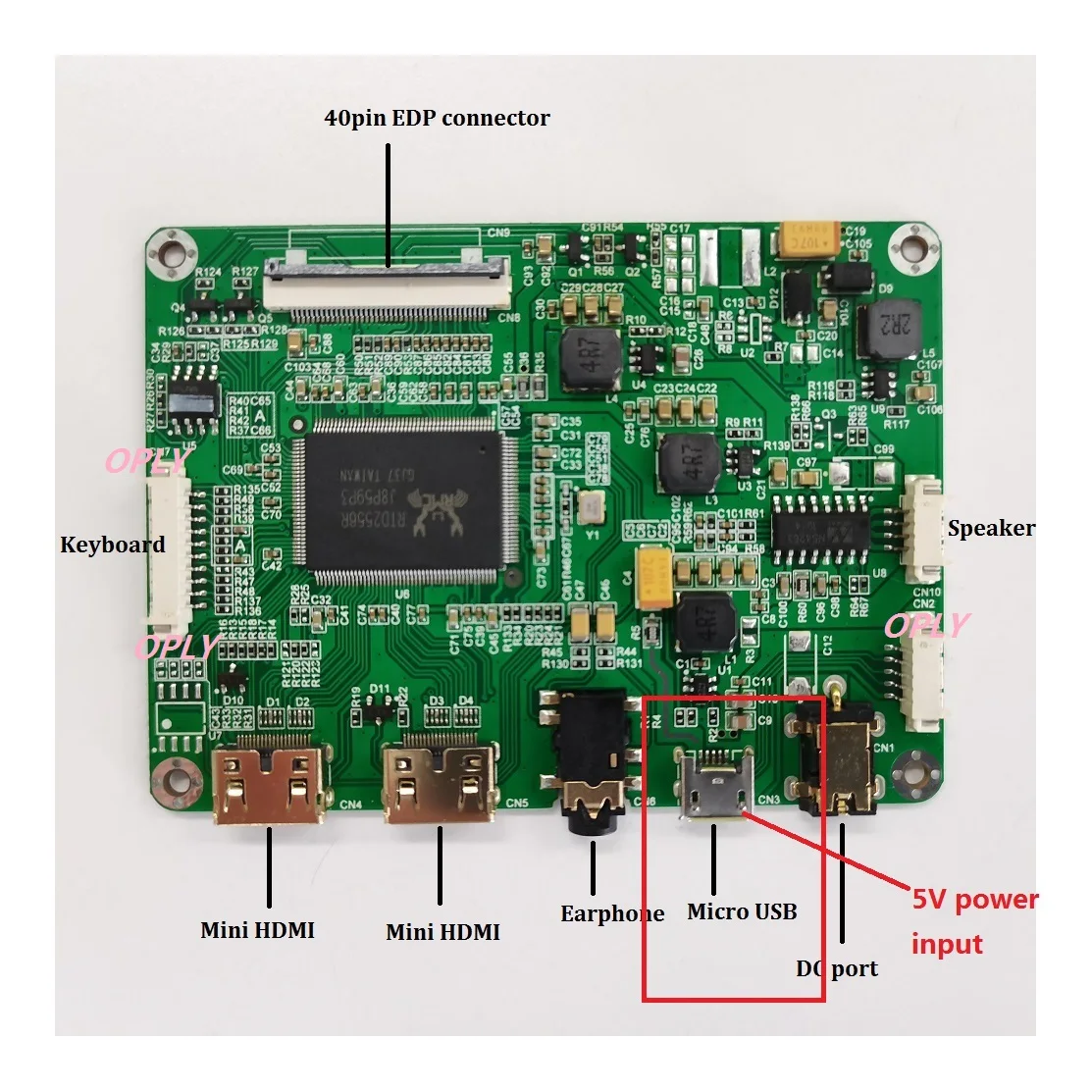 Kit de carte contrôleur EDP pour LP140WH2 TP 14 "1366x768, mini 2 Micro USB Compatible HDMI + boîtier métallique, coque arrière