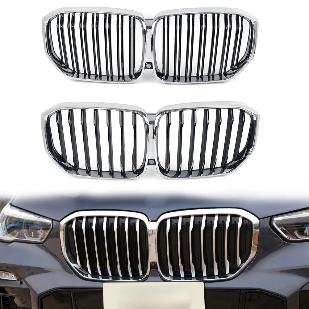 Car Front Kidney Grille Grill WithCamera Hole For BMW X5 G05 30d 40i 50i M50d X5M F95 2019 2020 2021 2022 2023