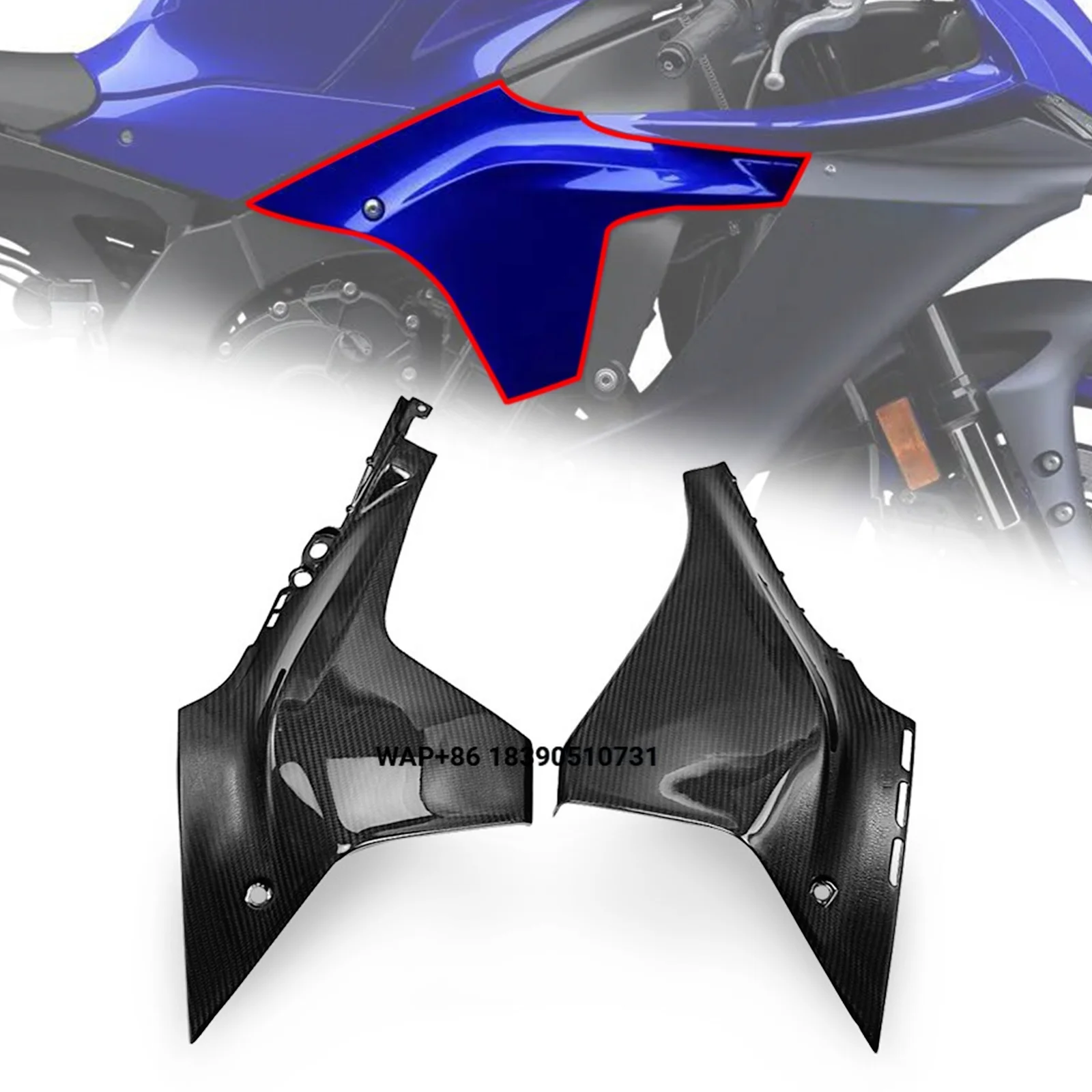 Lavitin Carbon Fiber Motorcycle Side Panel Cover Fairing Kit  for 2020-2025  R1 R1M Motorcycle Fairing  Accessories