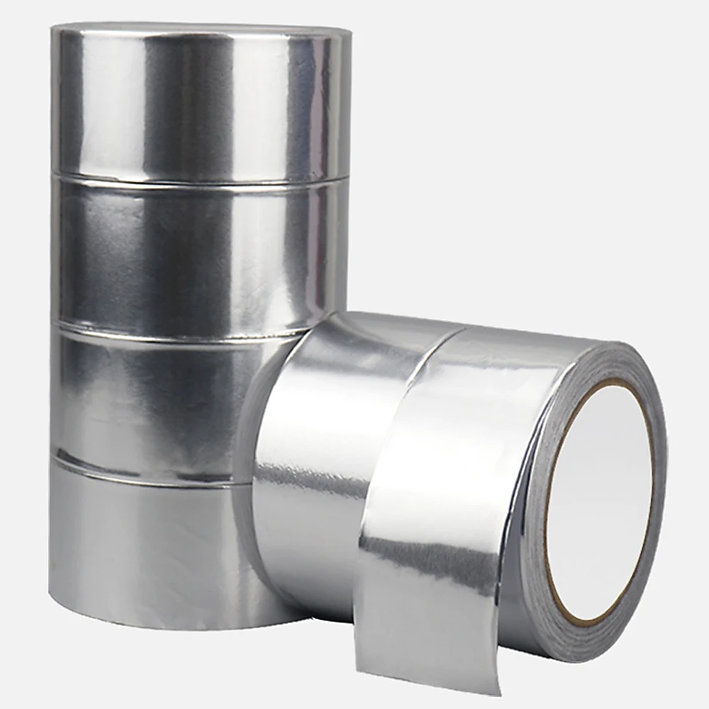 Aluminium Foil Tape Silver Heat Resistant Leakproof Adhesives Patching Repair Anti-Leakage Duct Tape Kitchen Waterproof Stickers image 6