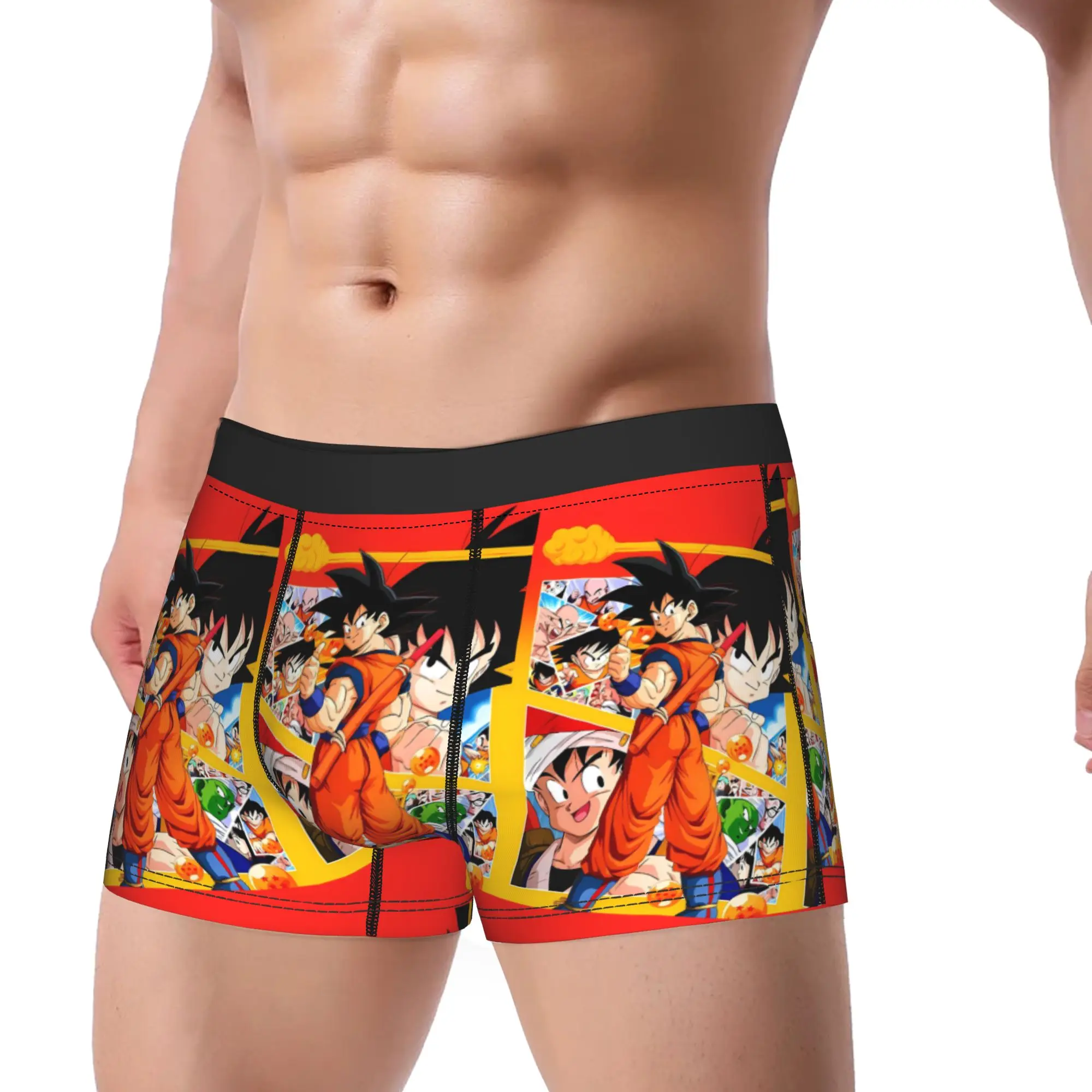 Goku & Friends D-Dragon B-Ball Boxer Shorts  3D Pouch Underwear Trenky Customs Boxer Brief Classic Males Underpants Plus Size